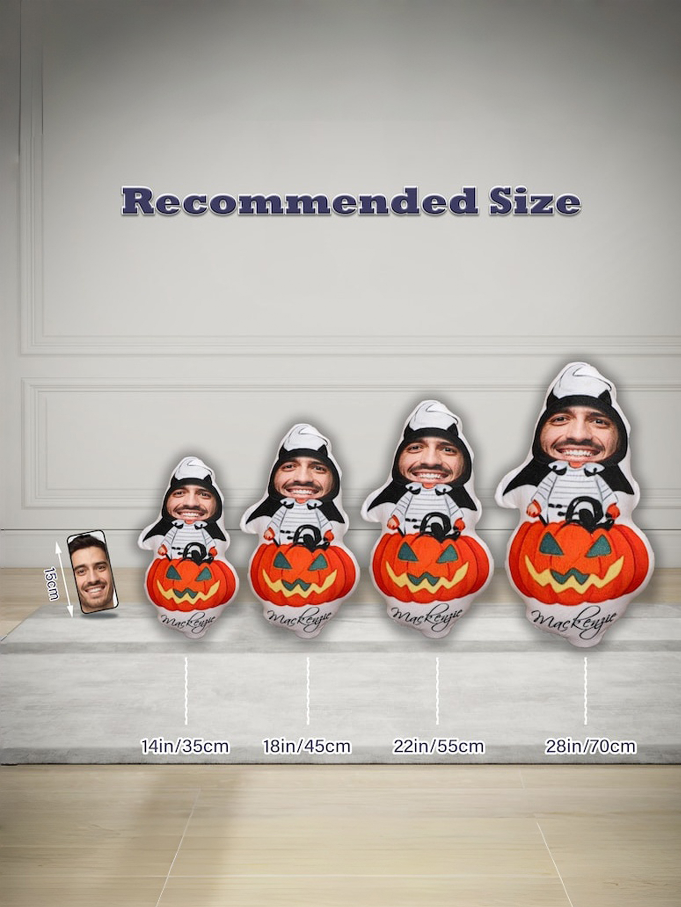 Personalized Halloween Photo Pillow